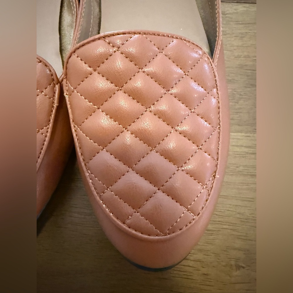 Aerosoles Quilted Ballet Flats Cognac Brown Women’s 9.5 Comfort Shoes NWT - Picture 2 of 10